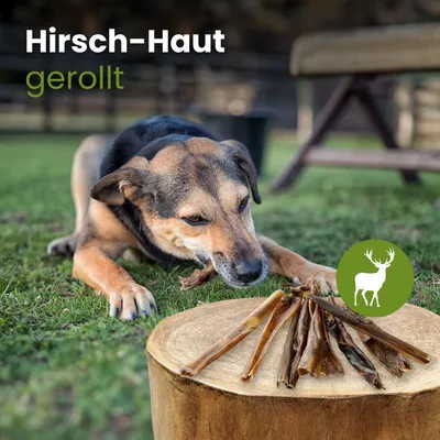 Kauartikel.com Hirsch-Haut, gerollt