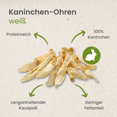 Kauartikel.com Kaninchen-Ohren, weiß