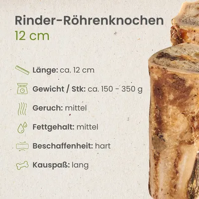 Kauartikel.com Rinder-Röhrenknochen 12cm Kauartikel.com Rinder-Röhrenknochen 12cm
