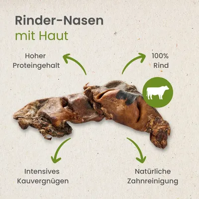 Kauartikel.com Rinder-Nasen mit Haut Kauartikel.com Rinder-Nasen mit Haut