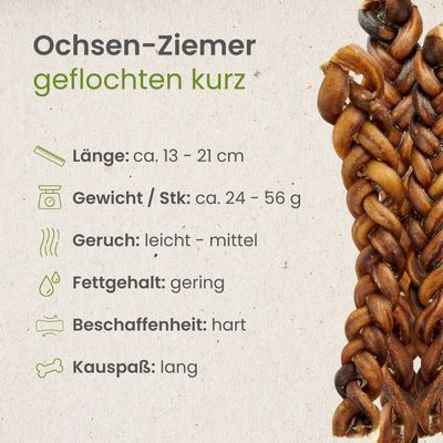 Kauartikel.com Ochsen-Ziemer, geflochten kurz