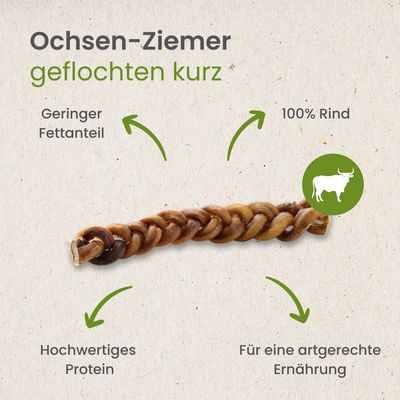 Kauartikel.com Ochsen-Ziemer, geflochten kurz