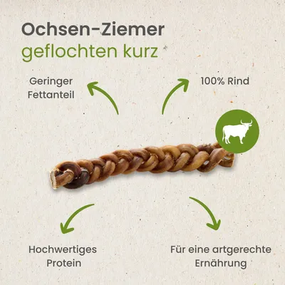 Kauartikel.com Ochsen-Ziemer, geflochten kurz