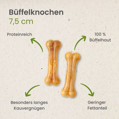 Kauartikel.com Büffelknochen, 35g / 11cm