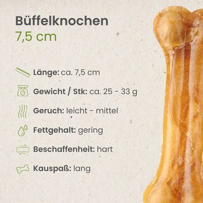 Kauartikel.com Büffelknochen, 35g / 11cm