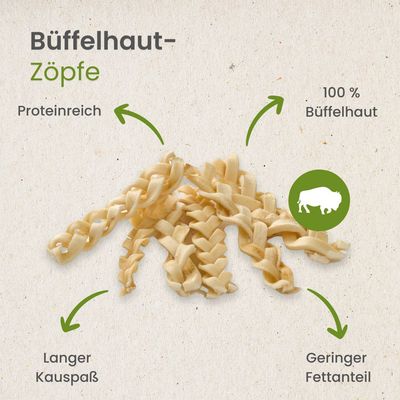 Kauartikel.com Büffelhaut-Zöpfe