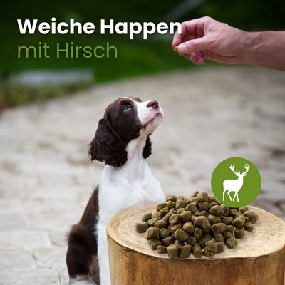 Kauartikel.com Weiche Happen mit Hirsch