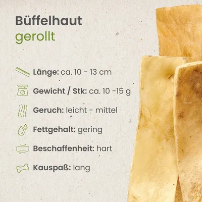 Kauartikel.com Büffel-Haut, gerollt