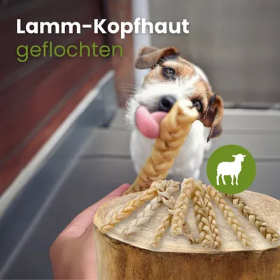 Kauartikel.com Lamm-Kopfhaut, geflochten