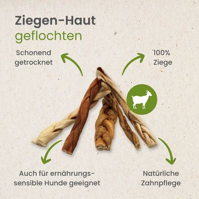 Kauartikel.com Ziegen-Haut, geflochten