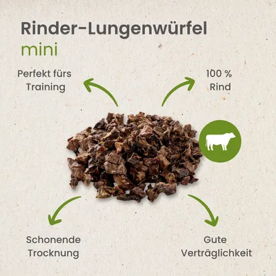 Kauartikel.com Rinder-Lungenwürfel, Mini