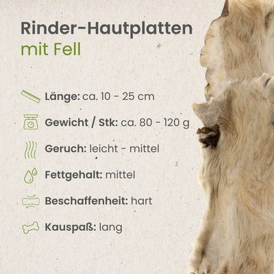 Kauartikel.com Rinder-Hautplatten mit Fell