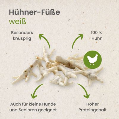 Kauartikel.com Hühner-Füße, weiß