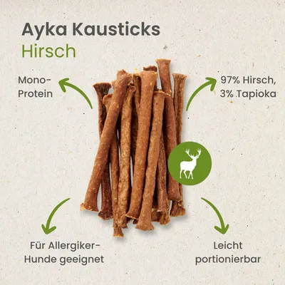 Kauartikel.com AYKA Kausticks Hirsch