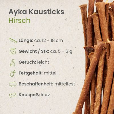Kauartikel.com AYKA Kausticks Hirsch