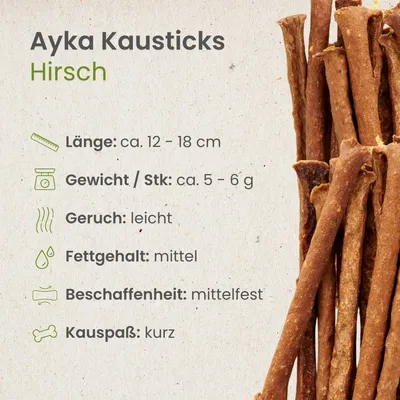 Kauartikel.com AYKA Kausticks Hirsch