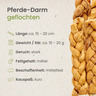 Kauartikel.com Pferde-Darm, geflochten