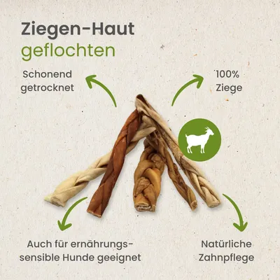 Kauartikel.com Ziegen-Haut, geflochten