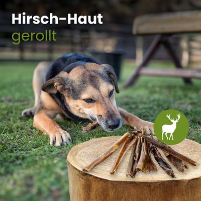 Kauartikel.com Hirsch-Haut, gerollt
