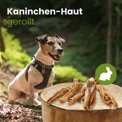 Kauartikel.com Kaninchen-Haut, gerollt