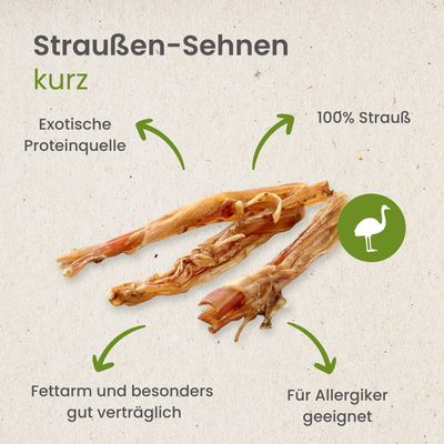 Kauartikel.com Straußen-Sehnen, kurz