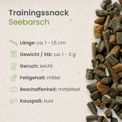Kauartikel.com Seebarsch-Sticks-Trainingssnack