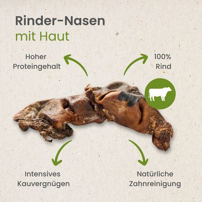 Kauartikel.com Rinder-Nasen mit Haut