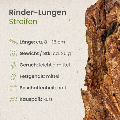 Kauartikel Rinder-Lungen Streifen