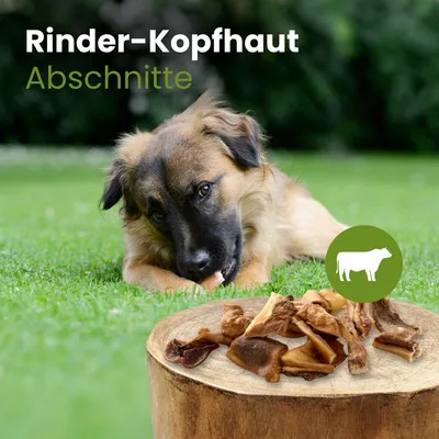 Kauartikel.com Rinder-Kopfhaut, Abschnitte Kauartikel.com Rinder-Kopfhaut, Abschnitte
