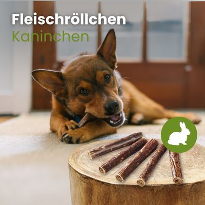 Kauartikel.com Fleischröllchen-Kaninchen