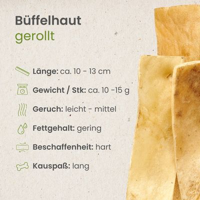 Kauartikel.com Büffel-Haut, gerollt