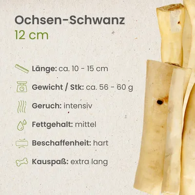 Kauartikel.com Ochsenschwanz, 12cm