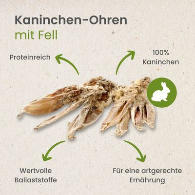 Kauartikel.com Kaninchen-Ohren mit Fell