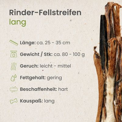 Kauartikel.com Rinder-Fellstreifen, lang