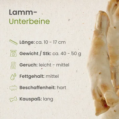Kauartikel.com Lamm-Unterbeine