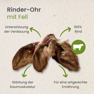Kauartikel.com Rinder-Ohr mit Fell