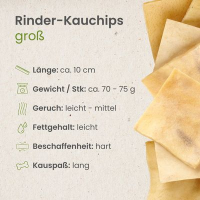 Kauartikel.com Rinder-Kauchips, groß