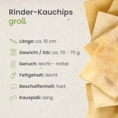 Kauartikel.com Rinder-Kauchips, groß Kauartikel.com Rinder-Kauchips, groß