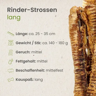 Kauartikel.com Rinder-Strossen, lang Kauartikel.com Rinder-Strossen, lang