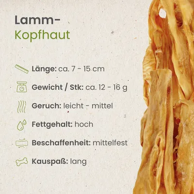 Kauartikel.com Lamm-Kopfhaut