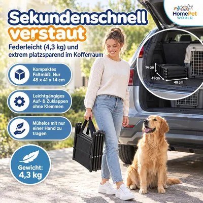 HomePetWorld Hundetreppe Auto, klappbare Einstiegshilfe, 4 Stufen Schwarz HomePetWorld Hundetreppe Auto, klappbare Einstiegshilfe, 4 Stufen Schwarz