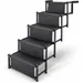 HomePetWorld Hundetreppe Auto, klappbare Einstiegshilfe, 5 Stufen Schwarz