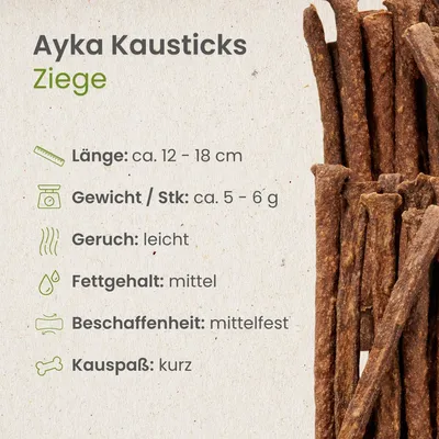 Kauartikel.com AYKA Kausticks Ziege Kauartikel.com AYKA Kausticks Ziege