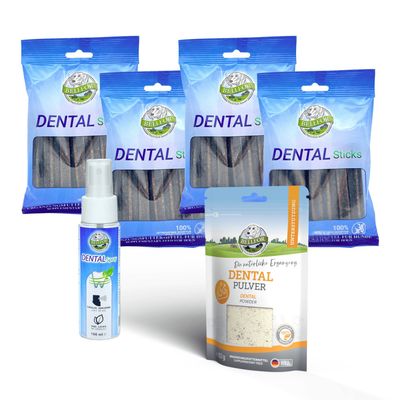 Bellfor Sparset für eine optimale Zahnpflege beim Hund - Dental Pulver