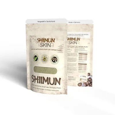 Marsapet Shiimun Skin Pulver für Hunde und Katzen mit Shiitake Marsapet Shiimun Skin Pulver für Hunde und Katzen mit Shiitake
