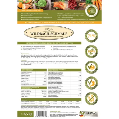 Bellfor Wildbach-Schmaus - Trockenfutter für Hunde mit Wildlachs Bellfor Wildbach-Schmaus - Trockenfutter für Hunde mit Wildlachs