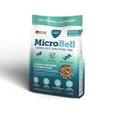 Marsavet Trockenfutter mit mikrobiellem Protein - MicroBell kalt gepresst Marsavet Trockenfutter mit mikrobiellem Protein - MicroBell kalt gepresst