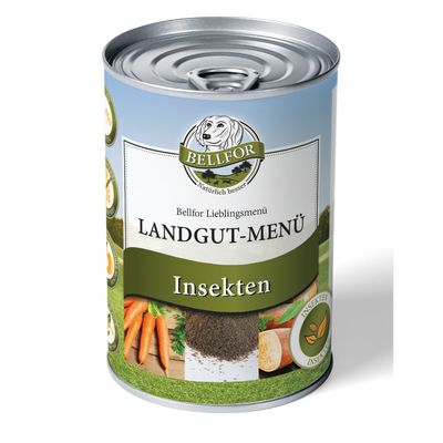 Bellfor Nassfutter auf Insektenbasis: Starter-Paket mit Landgut-Menü (3