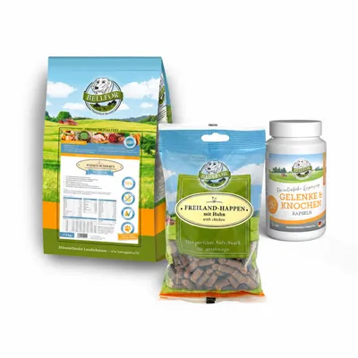 Bellfor Welpenfutter Set für große Rassen - Wiesen-Schmaus Junior Bellfor Welpenfutter Set für große Rassen - Wiesen-Schmaus Junior