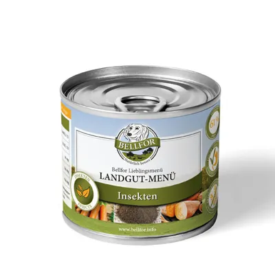 Bellfor Hundefutter Nass mit Insekten Landgut-Menü